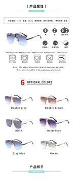 Square Sunglasses for Men Classic Oversized Sun Glasses Men And Women New Fashionable Street Snap Style New Frameless Sunglasses New Popular Square Shape Sunglasses For Men & Women Stevvex