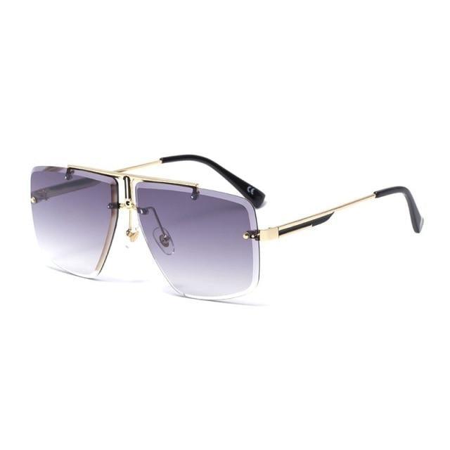 Square Sunglasses for Men Classic Oversized Sun Glasses Men And Women New Fashionable Street Snap Style New Frameless Sunglasses New Popular Square Shape Sunglasses For Men & Women Stevvex