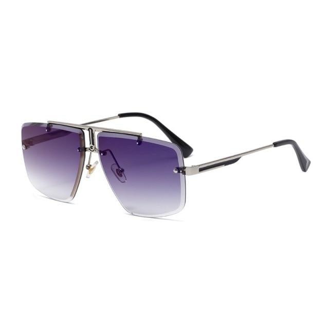 Square Sunglasses for Men Classic Oversized Sun Glasses Men And Women New Fashionable Street Snap Style New Frameless Sunglasses New Popular Square Shape Sunglasses For Men & Women Stevvex