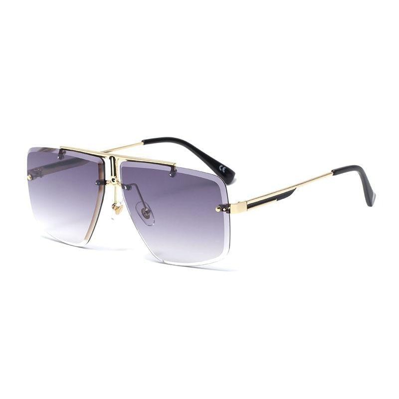Square Sunglasses for Men Classic Oversized Sun Glasses Men And Women New Fashionable Street Snap Style New Frameless Sunglasses New Popular Square Shape Sunglasses For Men & Women Stevvex