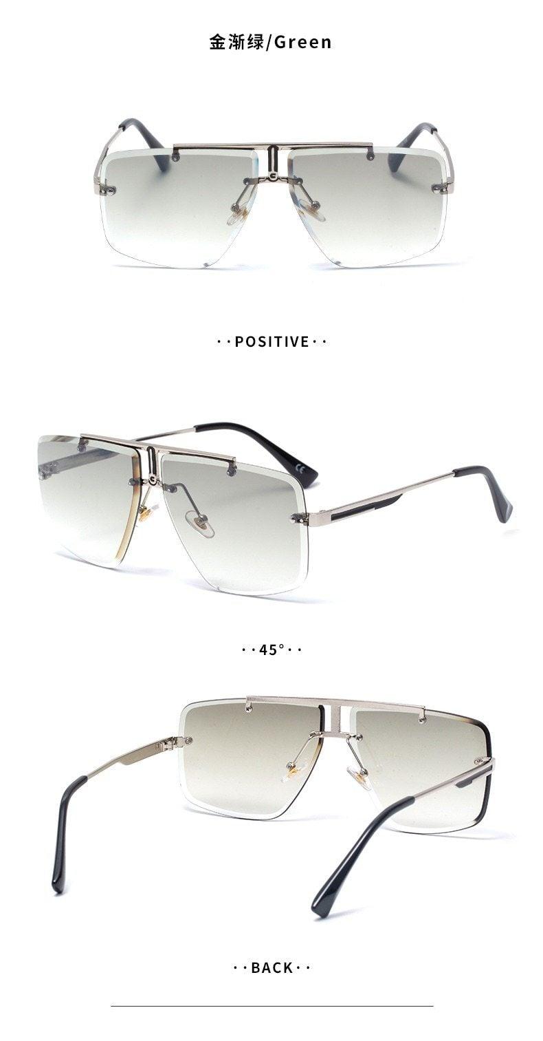 Square Sunglasses for Men Classic Oversized Sun Glasses Men And Women New Fashionable Street Snap Style New Frameless Sunglasses New Popular Square Shape Sunglasses For Men & Women Stevvex