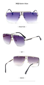 Square Sunglasses for Men Classic Oversized Sun Glasses Men And Women New Fashionable Street Snap Style New Frameless Sunglasses New Popular Square Shape Sunglasses For Men & Women Stevvex