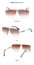 Square Sunglasses for Men Classic Oversized Sun Glasses Men And Women New Fashionable Street Snap Style New Frameless Sunglasses New Popular Square Shape Sunglasses For Men & Women Stevvex