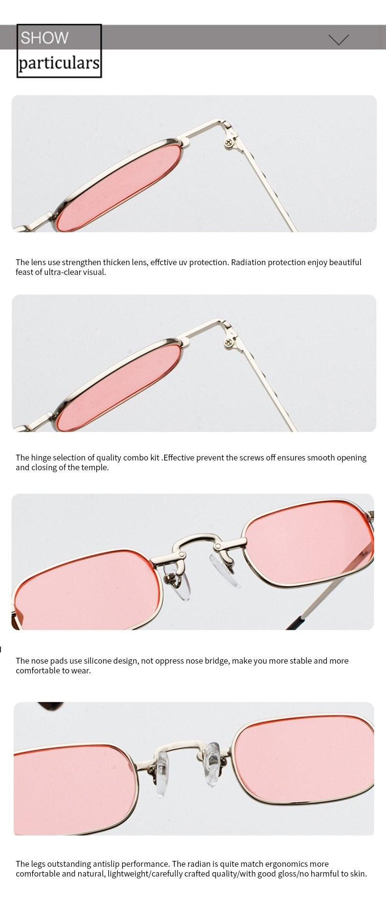Square Sunglasses For Rectangle Sunglasses for Women Fashion Frameless Square Glasses for Men Ultralight UV400 Eyewear Unisex Rectangle Rimless Square sunglasses Stevvex