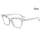 Square Women Reading Glasses Frame Crystal Multi-section  Optical Computer Glasses Square Design Reading Glasses For Women Light Blocking Computer Reader Glasses For Men And Women Stevvex