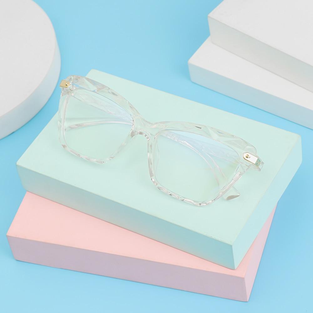 Square Women Reading Glasses Frame Crystal Multi-section  Optical Computer Glasses Square Design Reading Glasses For Women Light Blocking Computer Reader Glasses For Men And Women Stevvex