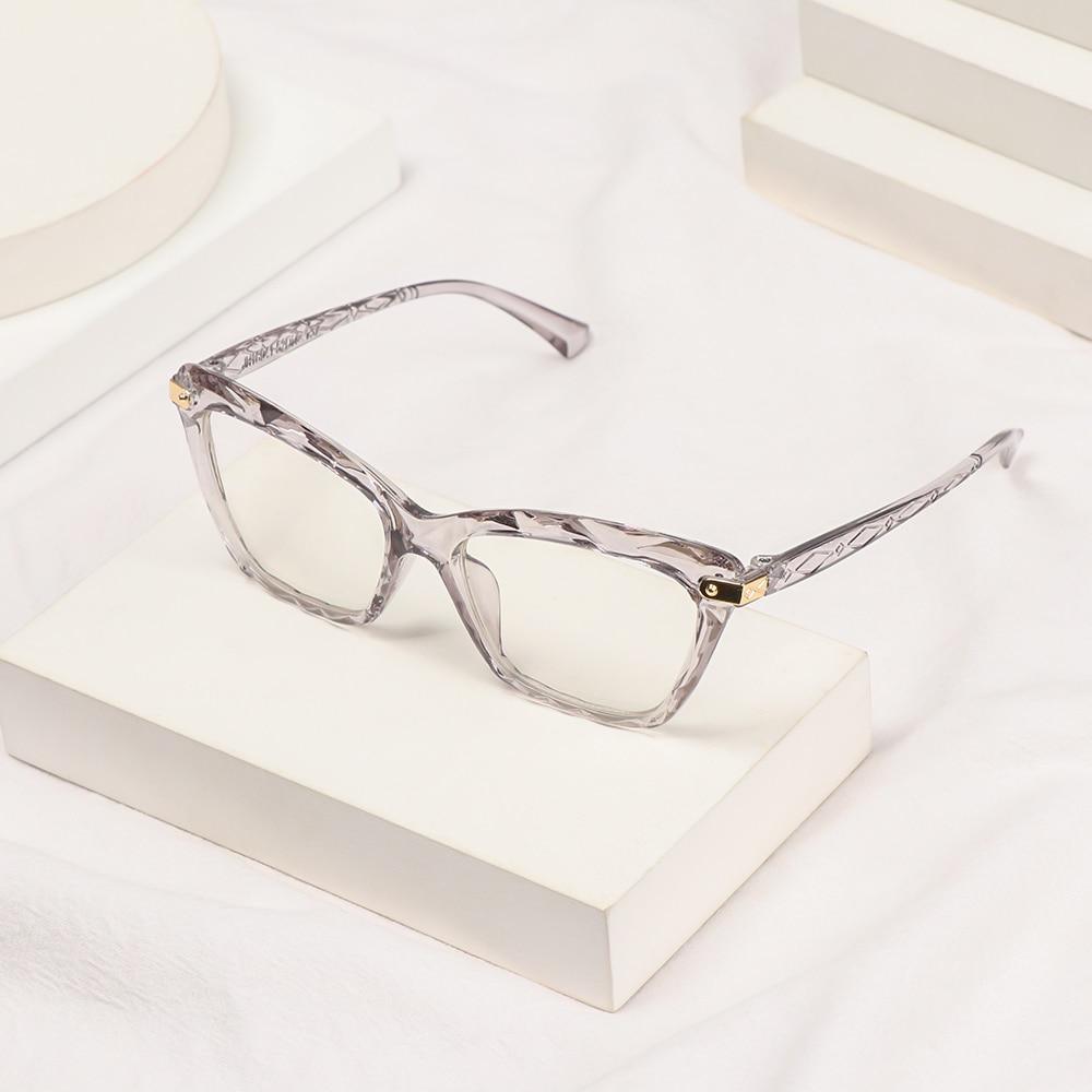 Square Women Reading Glasses Frame Crystal Multi-section  Optical Computer Glasses Square Design Reading Glasses For Women Light Blocking Computer Reader Glasses For Men And Women Stevvex