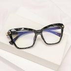 Square Women Reading Glasses Frame Crystal Multi-section  Optical Computer Glasses Square Design Reading Glasses For Women Light Blocking Computer Reader Glasses For Men And Women Stevvex