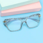 Square Women Reading Glasses Frame Crystal Multi-section  Optical Computer Glasses Square Design Reading Glasses For Women Light Blocking Computer Reader Glasses For Men And Women Stevvex