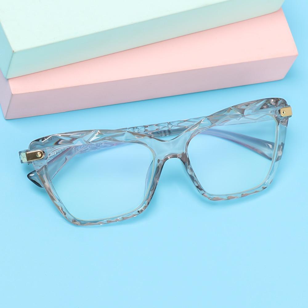 Square Women Reading Glasses Frame Crystal Multi-section  Optical Computer Glasses Square Design Reading Glasses For Women Light Blocking Computer Reader Glasses For Men And Women Stevvex