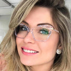 Square Women Reading Glasses Frame Crystal Multi-section  Optical Computer Glasses Square Design Reading Glasses For Women Light Blocking Computer Reader Glasses For Men And Women Stevvex