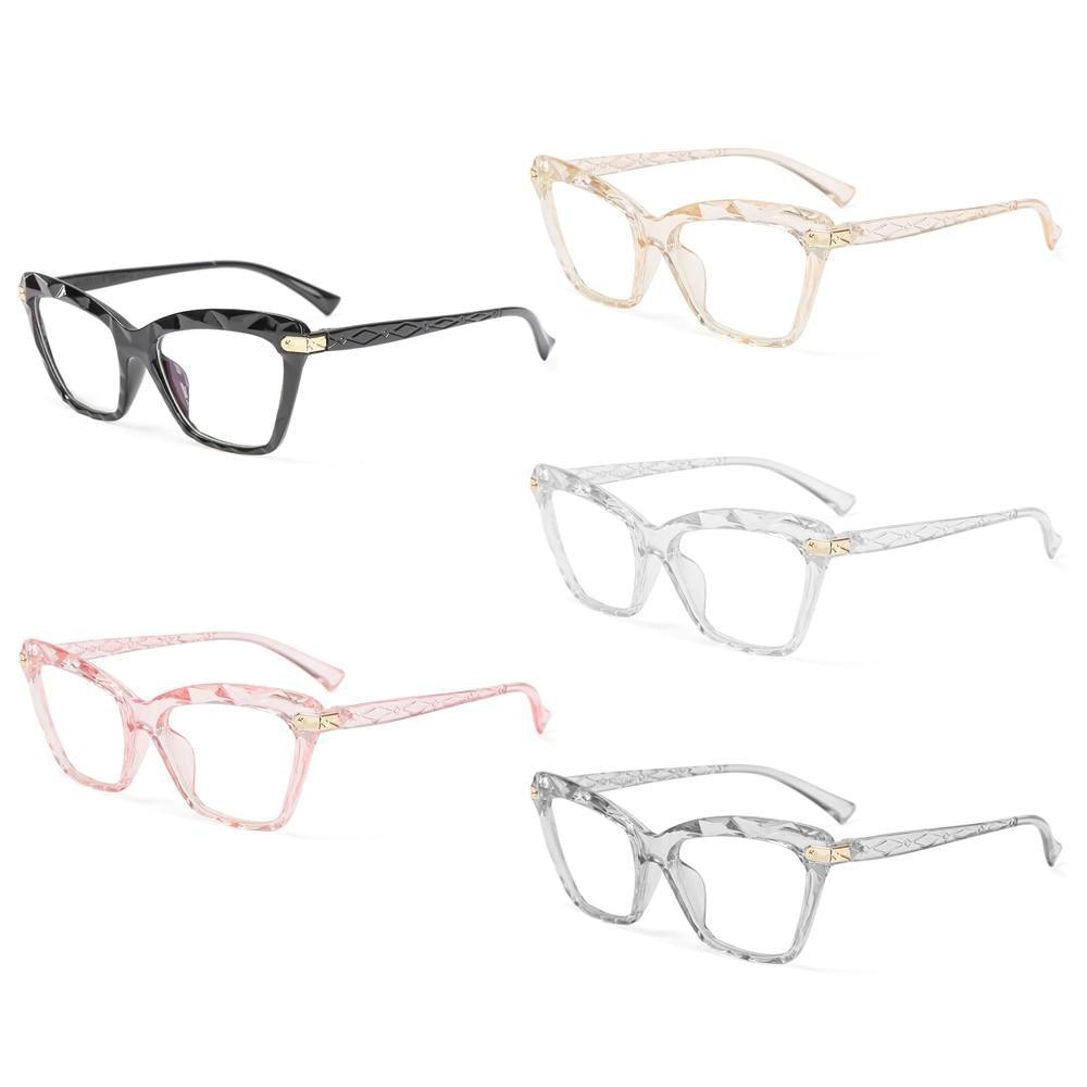 Square Women Reading Glasses Frame Crystal Multi-section  Optical Computer Glasses Square Design Reading Glasses For Women Light Blocking Computer Reader Glasses For Men And Women Stevvex