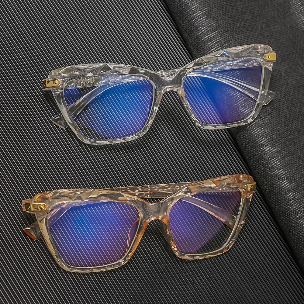 Square Women Reading Glasses Frame Crystal Multi-section  Optical Computer Glasses Square Design Reading Glasses For Women Light Blocking Computer Reader Glasses For Men And Women Stevvex