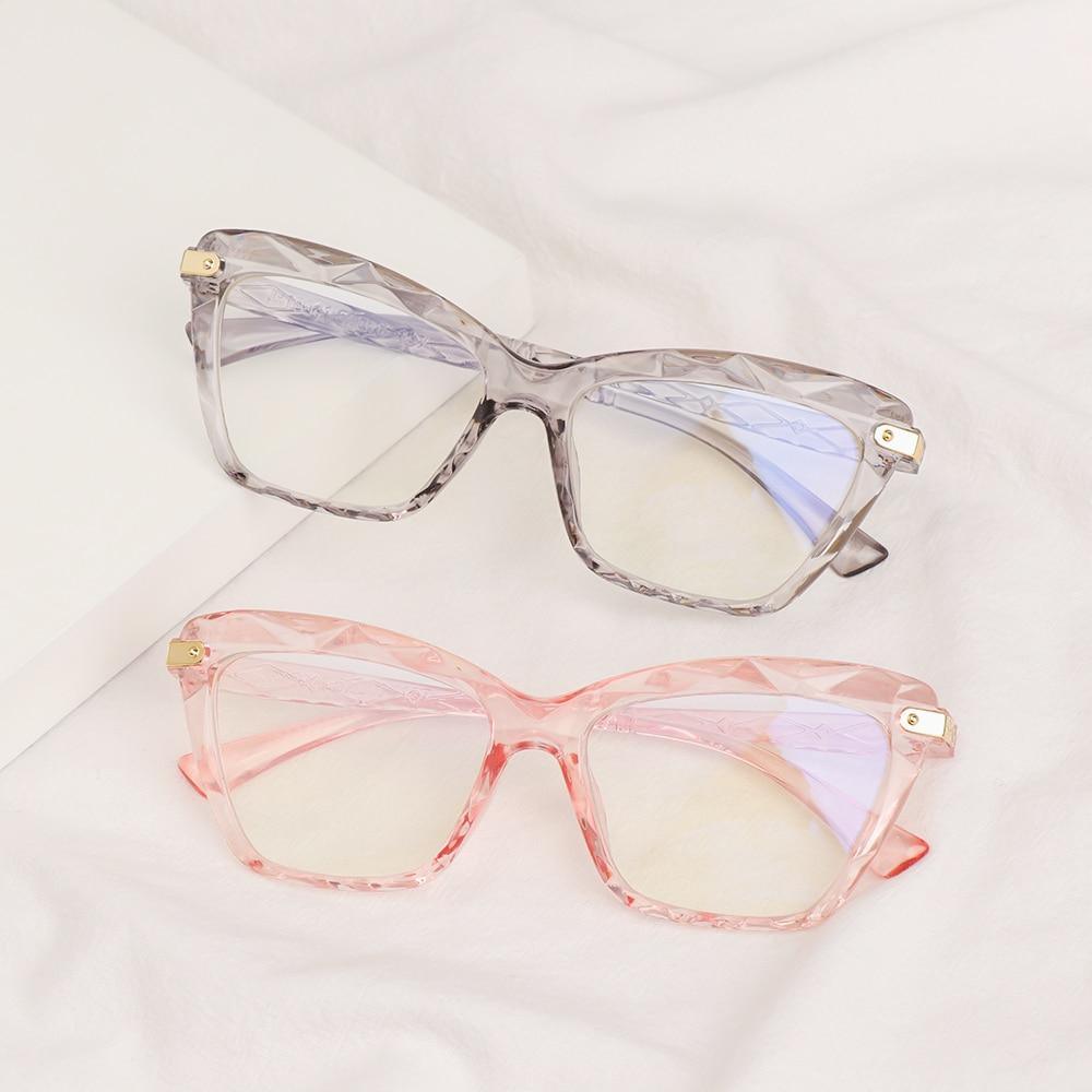 Square Women Reading Glasses Frame Crystal Multi-section  Optical Computer Glasses Square Design Reading Glasses For Women Light Blocking Computer Reader Glasses For Men And Women Stevvex