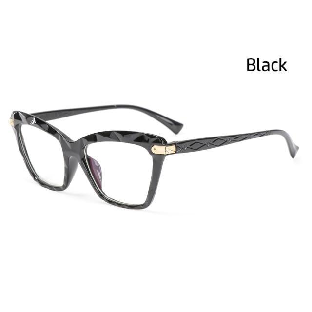 Square Women Reading Glasses Frame Crystal Multi-section  Optical Computer Glasses Square Design Reading Glasses For Women Light Blocking Computer Reader Glasses For Men And Women Stevvex