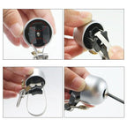 Stainless Bicycle Bell Ring Bike Horn Ordinary Handlebar Bell Horn Crisp Sound Safety Bike Alarm Bell With Mounting Lock Plate Bicycle Bike Bell Classic Bicycle Bell Makes Loud Sound For Road Bike Mountain Bike Sports