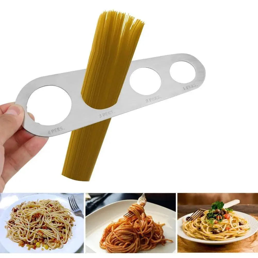 Stainless Steel 4 Holes Kitchen Pasta Measure Kitchen Accessories Spaghetti Quick Measurer Tools Stevvex