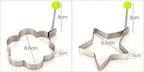 Stainless Steel 5 Style Fried Egg Pancake Shaper Omelet Mold Mould Frying Egg Cooking Tools Kitchen Accessories Gadget Rings Stainless Steel Fried Egg Ring Mold Omelette Pancake Rings Cute Shape Egg Mold Cooking Tools