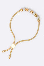 Stainless Steel Bolo Bracelet Adjustable Sliding Bead Chain