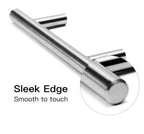 Stainless Steel Cabinet Handles Diameter 10mm Kitchen Door T Bar Straight Handle Pull Knobs Furniture Hardware European Bar Style Cabinet Pull Stevvex