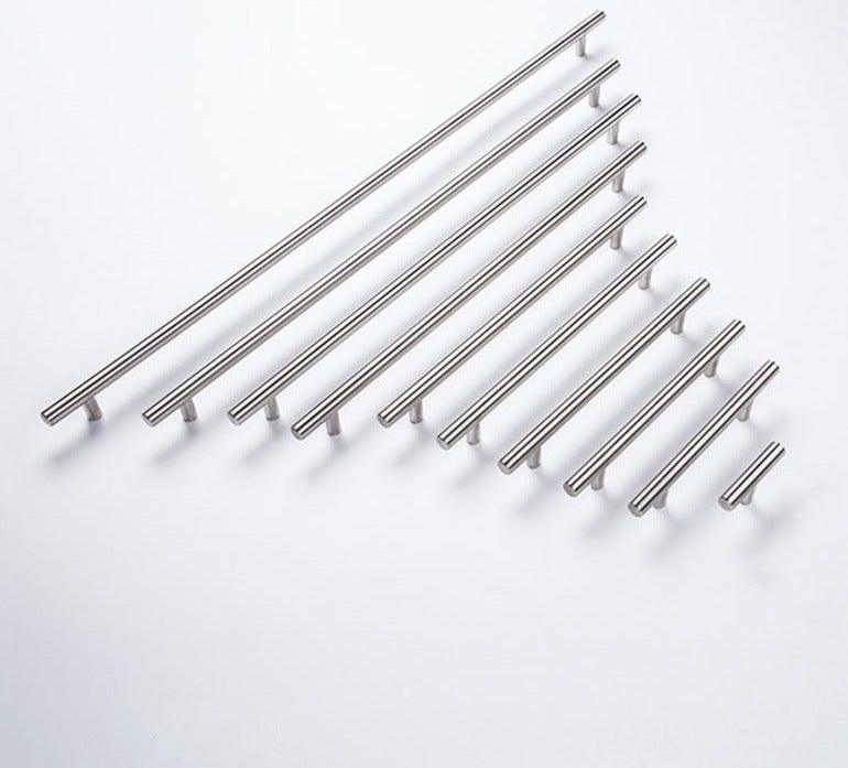 Stainless Steel Cabinet Handles Diameter 10mm Kitchen Door T Bar Straight Handle Pull Knobs Furniture Hardware European Bar Style Cabinet Pull Stevvex