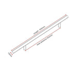Stainless Steel Cabinet Handles Diameter 10mm Kitchen Door T Bar Straight Handle Pull Knobs Furniture Hardware European Bar Style Cabinet Pull Stevvex