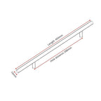 Stainless Steel Cabinet Handles Diameter 10mm Kitchen Door T Bar Straight Handle Pull Knobs Furniture Hardware European Bar Style Cabinet Pull Stevvex