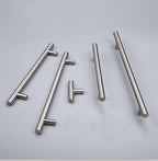 Stainless Steel Cabinet Handles Diameter 10mm Kitchen Door T Bar Straight Handle Pull Knobs Furniture Hardware European Bar Style Cabinet Pull Stevvex