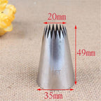 Stainless Steel Extra Large Icing Piping Nozzle Tips Cookie Cake Cream Fondant Nozzle Tubes Cake Decorating Tools Large Piping Cakes Decoration Set Nozzles Tips