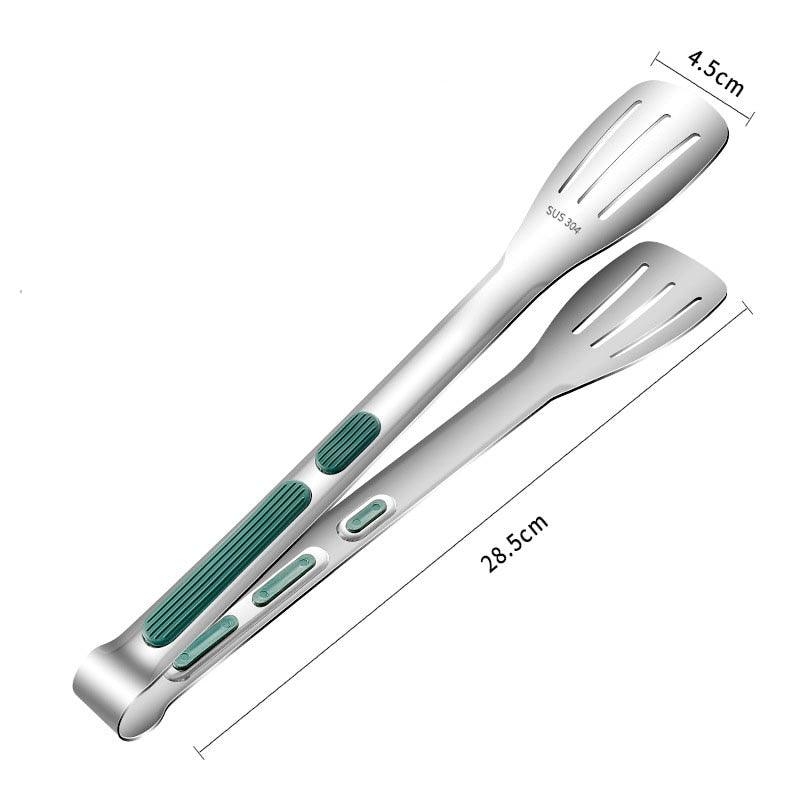 Stainless Steel Frying Shovel Clip Multifunctional Steak BBQ Tongs Pancake Fried Pizza Steak Fish Spatula Bread Kitchen Tool Stainless Steel Cooking Tongs Multifunctional Kitchen Tongs for Making Salads and Flipping Steak Clamps Stevvex