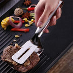 Stainless Steel Frying Shovel Clip Multifunctional Steak BBQ Tongs Pancake Fried Pizza Steak Fish Spatula Bread Kitchen Tool Stainless Steel Cooking Tongs Multifunctional Kitchen Tongs for Making Salads and Flipping Steak Clamps Stevvex