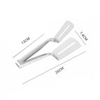 Stainless Steel Frying Shovel Clip Multifunctional Steak BBQ Tongs Pancake Fried Pizza Steak Fish Spatula Bread Kitchen Tool Stainless Steel Cooking Tongs Multifunctional Kitchen Tongs for Making Salads and Flipping Steak Clamps Stevvex
