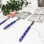 Stainless Steel Grilling Basket Folding Campfire Grill with Locking Handle BandsCo Straps