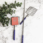 Stainless Steel Grilling Basket Folding Campfire Grill with Locking Handle BandsCo Straps