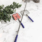 Stainless Steel Grilling Basket Folding Campfire Grill with Locking Handle BandsCo Straps