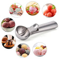 Stainless Steel Ice Cream Scooper, A Good Metal Scoop Tools For Kitchen, For Making Meatball/Melon Ball/Watermelon/Fruits, Measuring Spoon Cup for Cooking Baking Stevvex