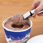 Stainless Steel Ice Cream Scooper, A Good Metal Scoop Tools For Kitchen, For Making Meatball/Melon Ball/Watermelon/Fruits, Measuring Spoon Cup for Cooking Baking Stevvex
