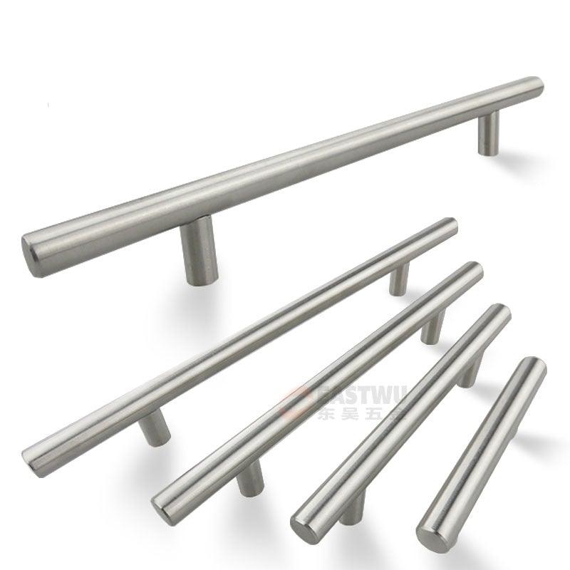Stainless Steel Kitchen Door Cabinet T Bar Handle Pull Knob Door Pull Handle Stainless Door Handle Stainless Steel Hollow Bar Drawer Pulls Cupboard Knob For Kitchen Furniture Stevvex