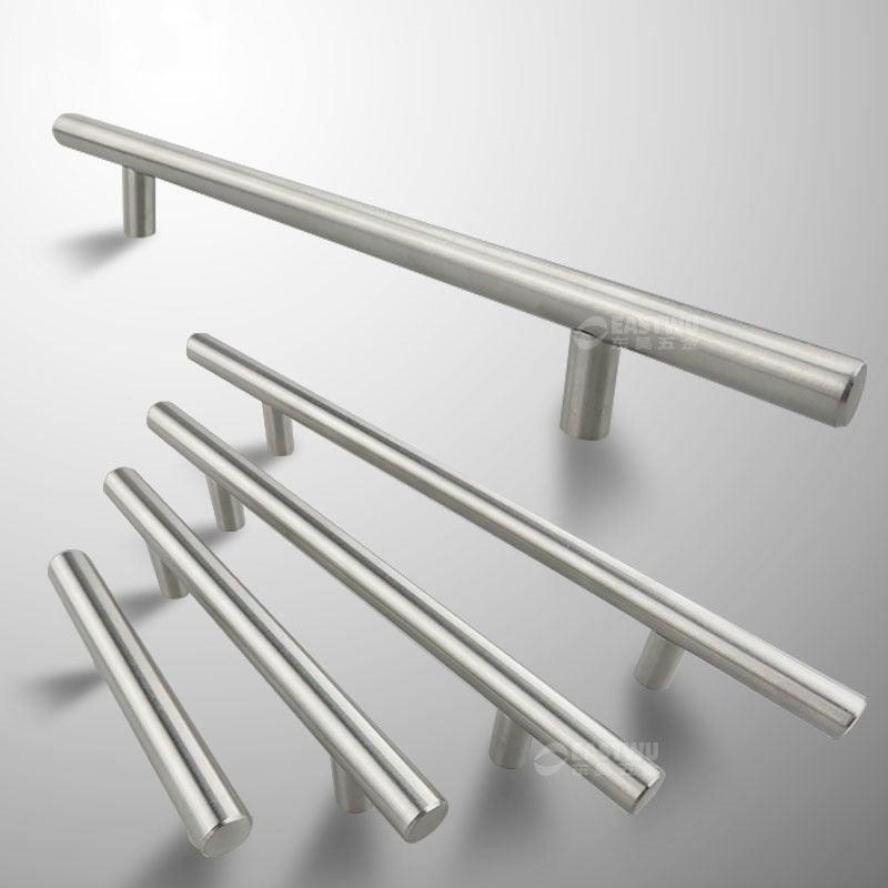 Stainless Steel Kitchen Door Cabinet T Bar Handle Pull Knob Door Pull Handle Stainless Door Handle Stainless Steel Hollow Bar Drawer Pulls Cupboard Knob For Kitchen Furniture Stevvex