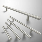 Stainless Steel Kitchen Door Cabinet T Bar Handle Pull Knob Door Pull Handle Stainless Door Handle Stainless Steel Hollow Bar Drawer Pulls Cupboard Knob For Kitchen Furniture Stevvex