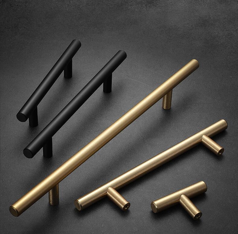 Stainless Steel Kitchen Door Cabinet T Bar Handle Pull Knob Door Pull Handle Stainless Door Handle Stainless Steel Hollow Bar Drawer Pulls Cupboard Knob For Kitchen Furniture Stevvex