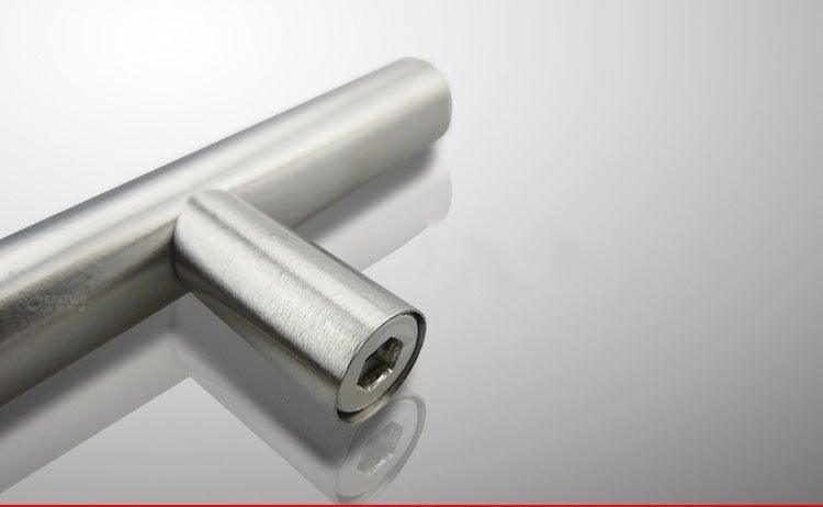 Stainless Steel Kitchen Door Cabinet T Bar Handle Pull Knob Door Pull Handle Stainless Door Handle Stainless Steel Hollow Bar Drawer Pulls Cupboard Knob For Kitchen Furniture Stevvex