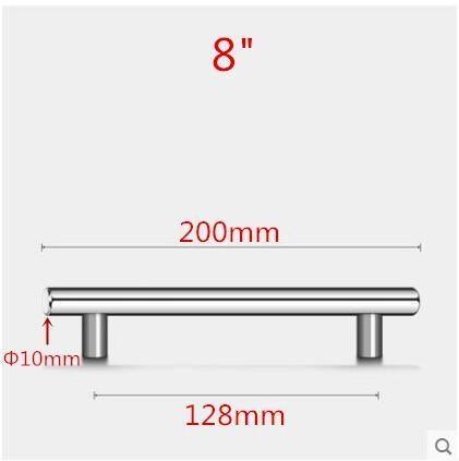 Stainless Steel Kitchen Door Cabinet T Bar Handle Pull Knob Door Pull Handle Stainless Door Handle Stainless Steel Hollow Bar Drawer Pulls Cupboard Knob For Kitchen Furniture Stevvex