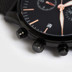 Stainless Steel Mesh Strap Minimalist Chronograph Watch