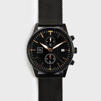 Stainless Steel Mesh Strap Minimalist Chronograph Watch