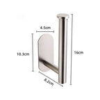 Stainless Steel Nail-free Wall Mounted Toilet Paper Holder Kitchen Tissue Paper Holder Toilet Roll Dispenser For Bathroom Toilet Paper Holder Toilet Paper roll Holder Self Adhesive+Super Glue  Stainless Steel No Drilling For Bathroom Bedroom Kitchen Stevvex