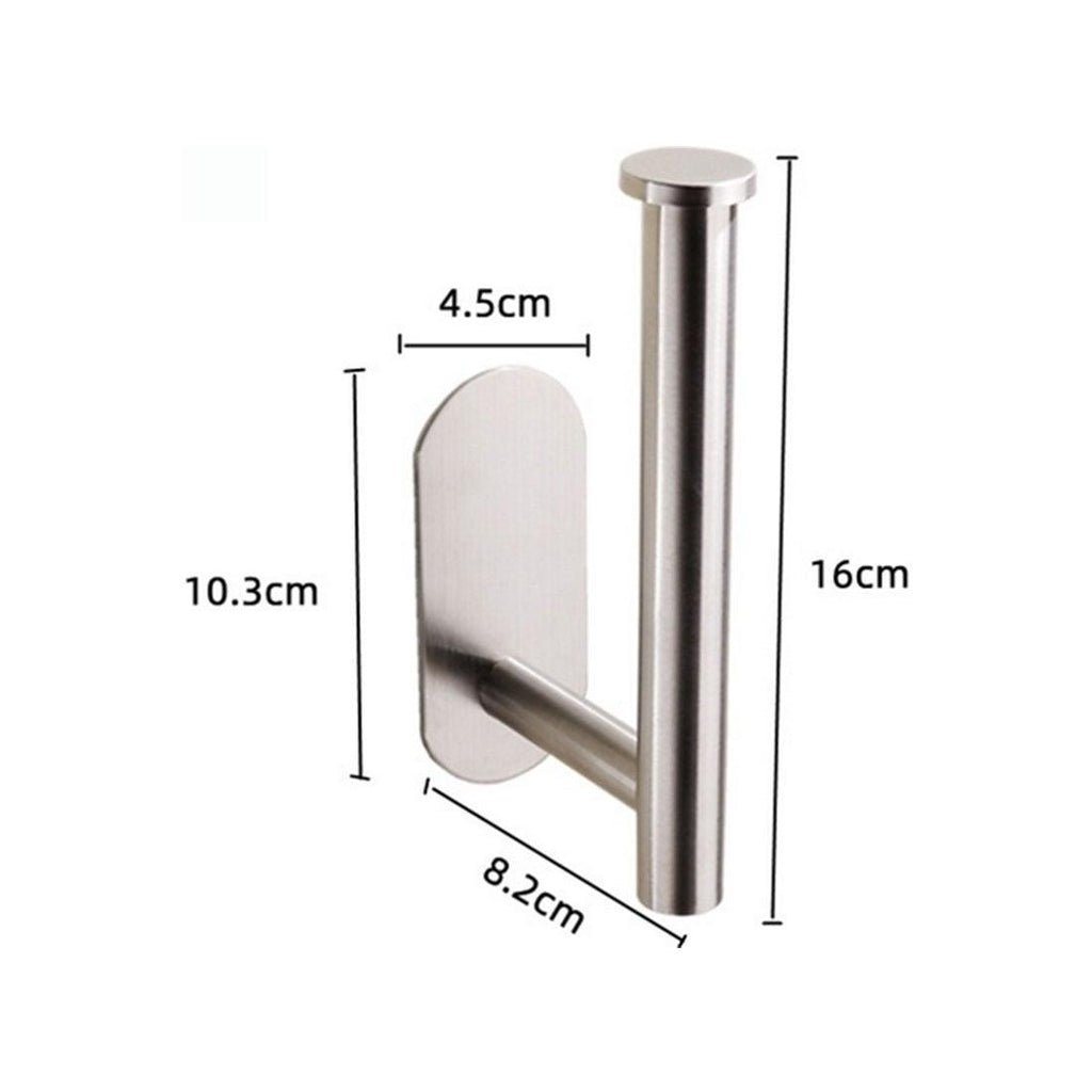 Stainless Steel Nail-free Wall Mounted Toilet Paper Holder Kitchen Tissue Paper Holder Toilet Roll Dispenser For Bathroom Toilet Paper Holder Toilet Paper roll Holder Self Adhesive+Super Glue  Stainless Steel No Drilling For Bathroom Bedroom Kitchen Stevvex
