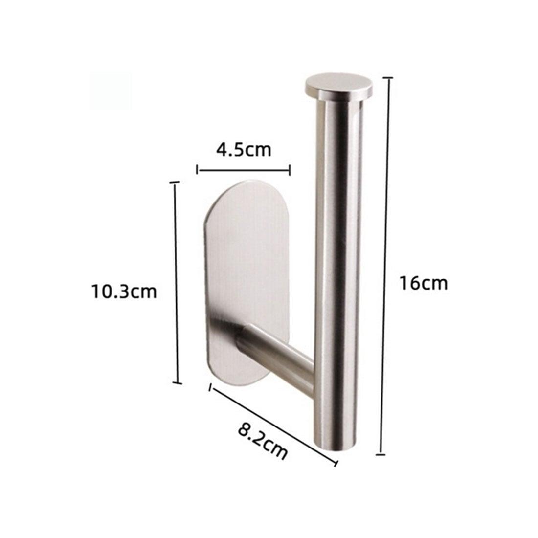 Stainless Steel Nail-free Wall Mounted Toilet Paper Holder Kitchen Tissue Paper Holder Toilet Roll Dispenser For Bathroom Toilet Paper Holder Toilet Paper roll Holder Self Adhesive+Super Glue  Stainless Steel No Drilling For Bathroom Bedroom Kitchen Stevvex