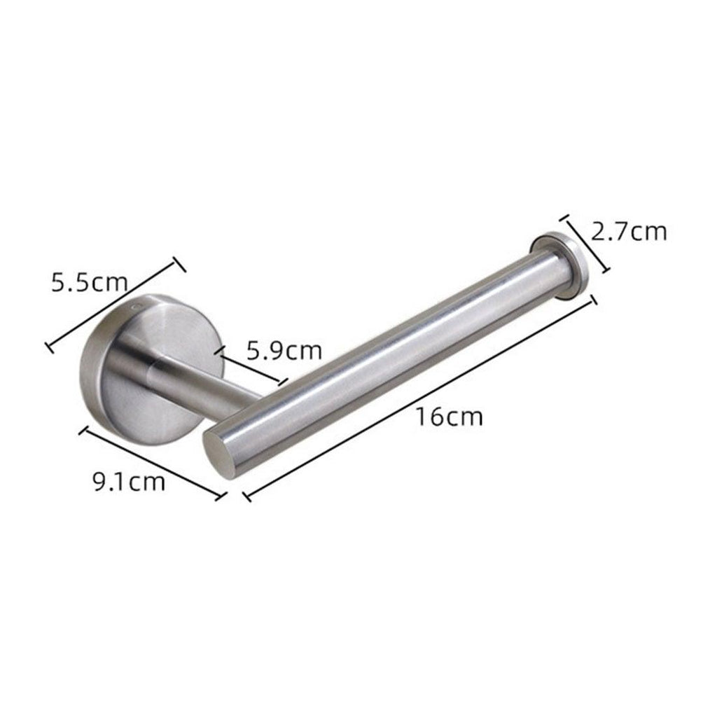 Stainless Steel Nail-free Wall Mounted Toilet Paper Holder Kitchen Tissue Paper Holder Toilet Roll Dispenser For Bathroom Toilet Paper Holder Toilet Paper roll Holder Self Adhesive+Super Glue  Stainless Steel No Drilling For Bathroom Bedroom Kitchen Stevvex