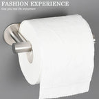Stainless Steel Nail-free Wall Mounted Toilet Paper Holder Kitchen Tissue Paper Holder Toilet Roll Dispenser For Bathroom Toilet Paper Holder Toilet Paper roll Holder Self Adhesive+Super Glue  Stainless Steel No Drilling For Bathroom Bedroom Kitchen Stevvex